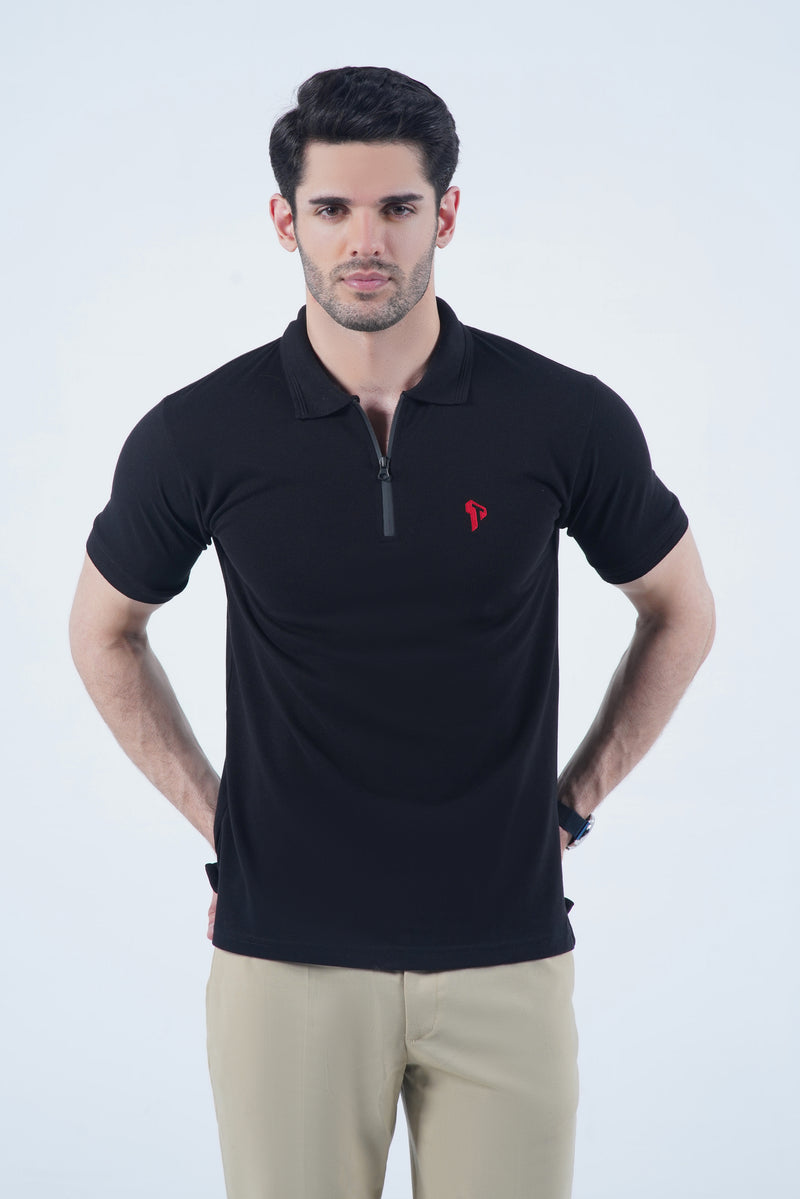 Black Zipper POLO