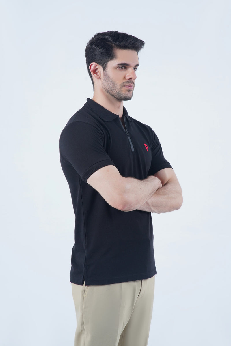 Black Zipper POLO